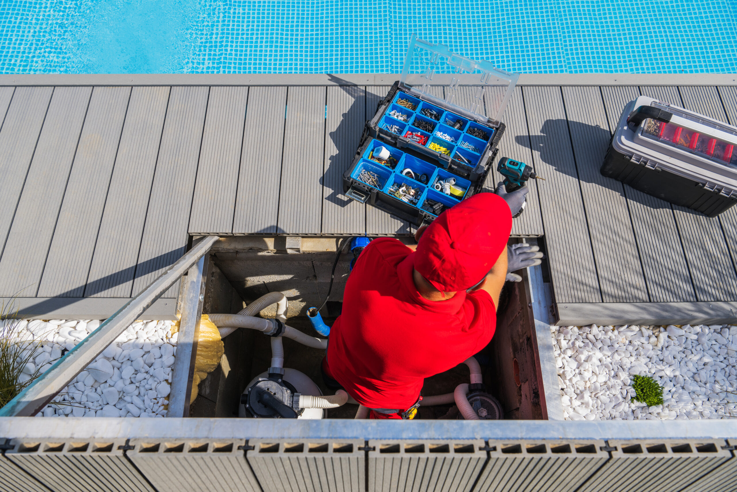 Il locale tecnico della piscina